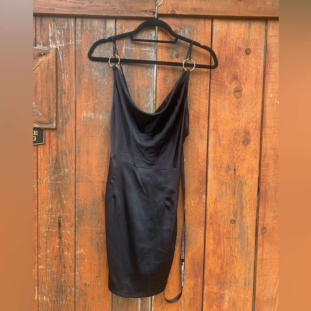 Black Satin Dress NWT -Med